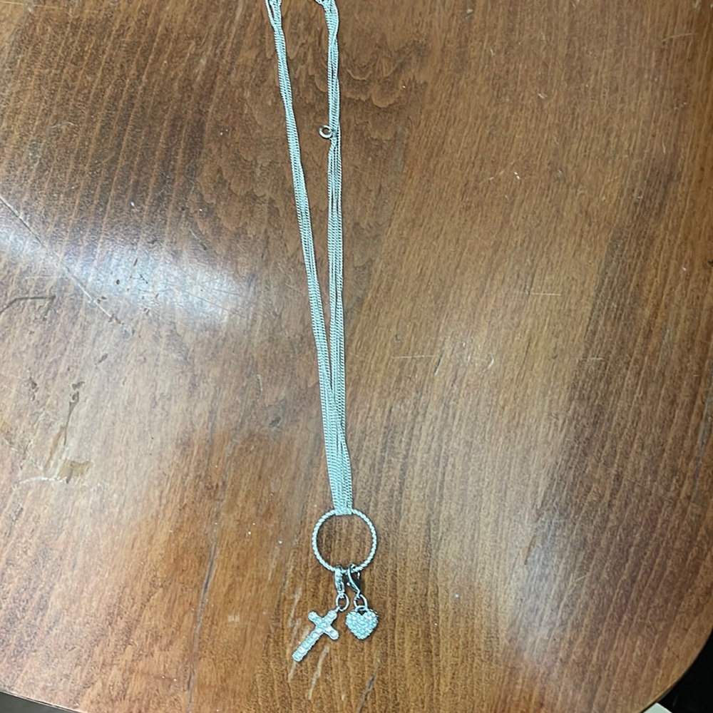 Origami Owl Silvertone necklace